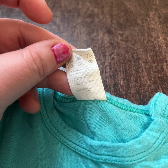 Kate Quinn 6-9 Month Solid Aqua Blue Bamboo Footies - Picture 3 of 5